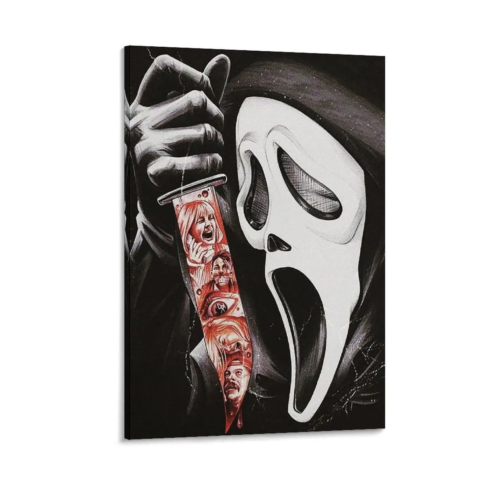 Fiendish Scream's Ghost's - Faced Posters, Perfect for A Spooky Home Holiday Decor Canvas Poster Bedroom Decor Sports Landscape Office Room Decor Gift Frames Ornaments