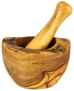 Choixe Olive Wood Mortar & Pestle. Medium 4.5in