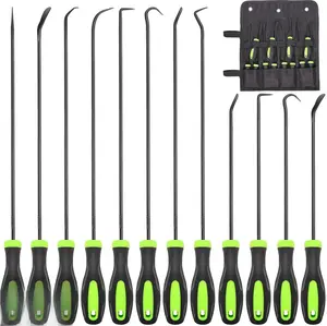 12PCS Automotive Hook and Pick Tool Set,Long & Mini Precision Puller Remover Tool Kit for Auto O-Ring,Seal & Gasket Removal,Mechanic Professional Tools,Car Repair Essentials