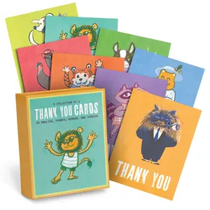 Around the World Multilingual Thank You Cards