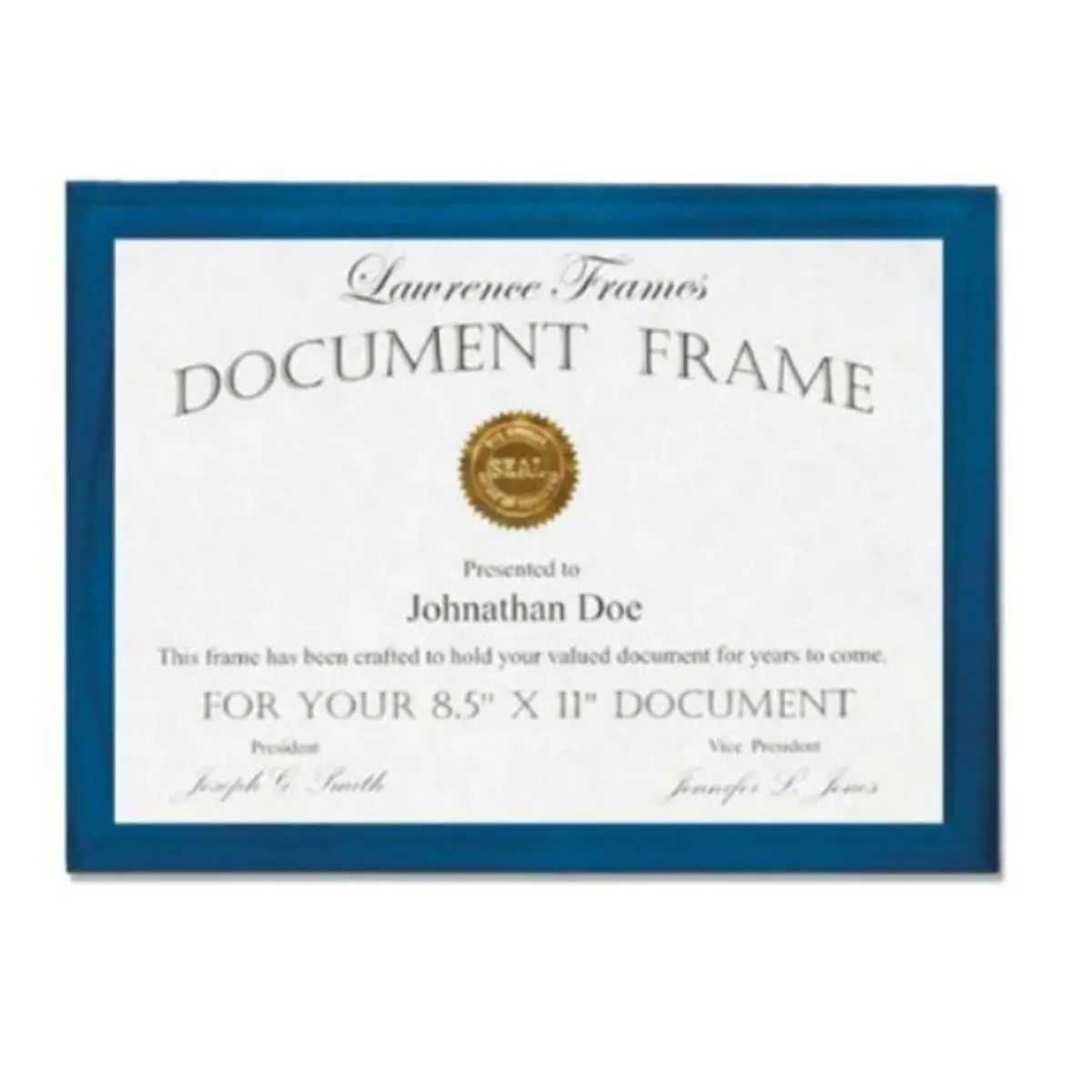 212 MAIN High Quality Wooden Photo Frame - 8.5x11 Blue Half-Inch Mold Wall Decor, Gallery Look (Model 755781)