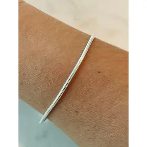 Sterling Silver 1mm Snake Bracelet