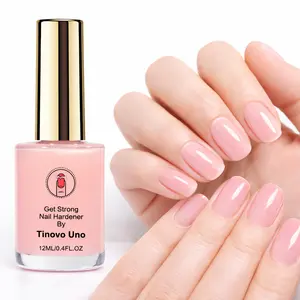 Tinovo Uno 3PCS Pink Nail Strengthener 12ml - Get Strong Nail Care & Strengthening for Brittle Nails - Manicure Essential for Healthy Nails