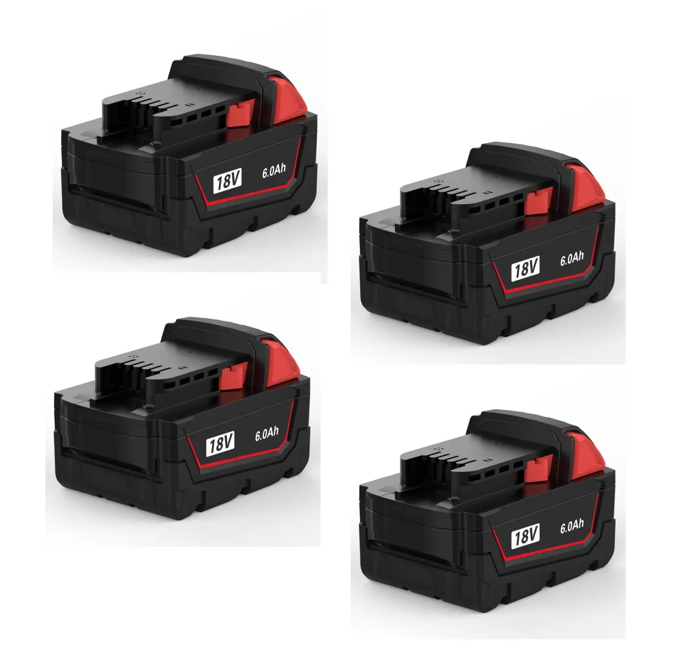 4pcs 18V 6.0Ah Batteries M18 For all Milwaukee M18 Batteries 48-11-1850 48-11-1820 48-11-1840 M18 M18B XC Cordless Power Tools 18V Lithium Battery