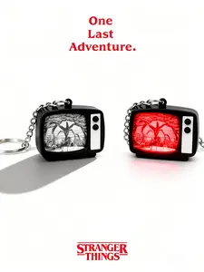 Stranger Things Creative Small TV Keychain Luminous Sound Pendant Friends Couple Gifts