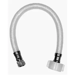 Homewerks 7238-12-38-2 0.38 C x 0.88 Ballcock x 12 in. Reinforced Poly Vinyl Toilet Connector