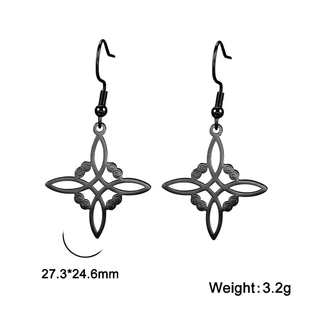 Stainless steel Irish knot ear hooks, symmetrical ear hooks, women's everyday wear gift