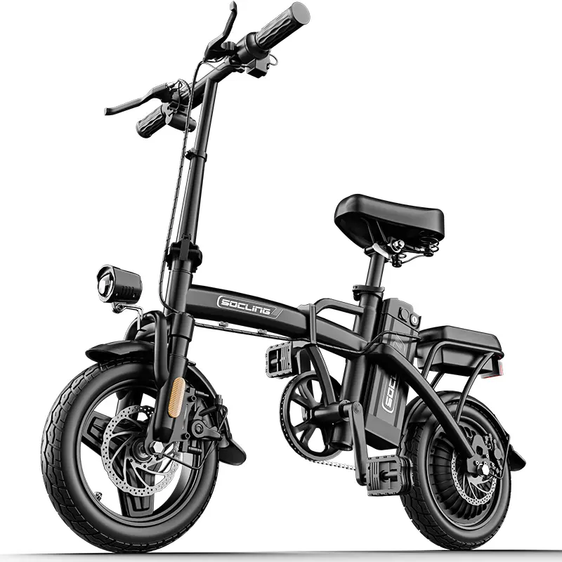 Folding Electric Bicycle for Adults|48V Battery | 3-Speed | 22MPH |Pure electric range: 12 miles| Pedal-assist range: over 25 miles|Urban Commuter disc brake Dual Foldable Seat Adult ebikes