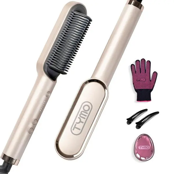 TYMO Hair Straightener Brush, Hot Comb Hair Straighteners for Women