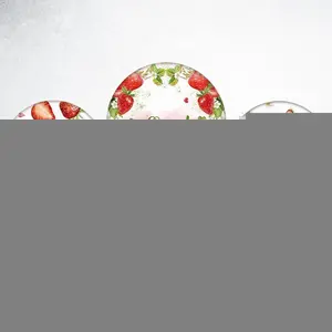 15-day 2D Flat Delivery Watercolor Strawberry Pattern Arch Backdrop Cover for Summer Party