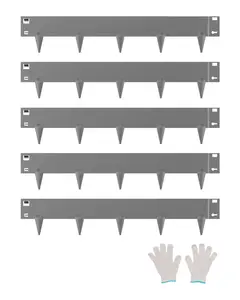 【Summervibes】VEVOR Steel Landscape Edging, 5 Packs 39 x 4 in Rust-Resistant Metal Landscape Edging, Bendable Garden Edging Border, Heavy Duty Lawn Edging, Easy-to-Install, Flower Bed Yard Pathway Divider Dark Gray