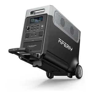AFERIY 3840Wh Portable Power Station,120V AC Outlets x 5,2.5H Fast Charge,3600W LiFePO4 Battery Power Station,Solar Generator for Home Use,Outdoor Camping,Power Outage,Camping,RV,Emergencies