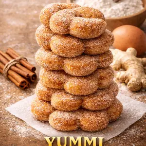 Kokiyòl Haitian Donuts 1 Pack 10 Pieces Authentically Flavored with Flour Sugar Cinnamon & Banana Sweet Snacks for Dessert