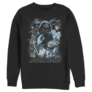 Men's Star Wars Galaxy Of Stars Poster Sweatshirt Men's Star Wars Galaxy Of Stars Poster Sweatshirt