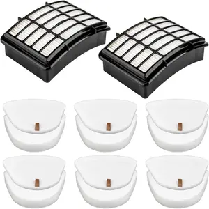 (8 Pack) 2 HEPA Filters + 6  Filters for Shark Vacuum Navigator Lift  NV350 NV351, NV352 NV355, NV356E NV360, NV370 NV391, ZU503AMZ, UV440 UV490, UV500 UV540 UV550 CU500#XFF350 XHF350