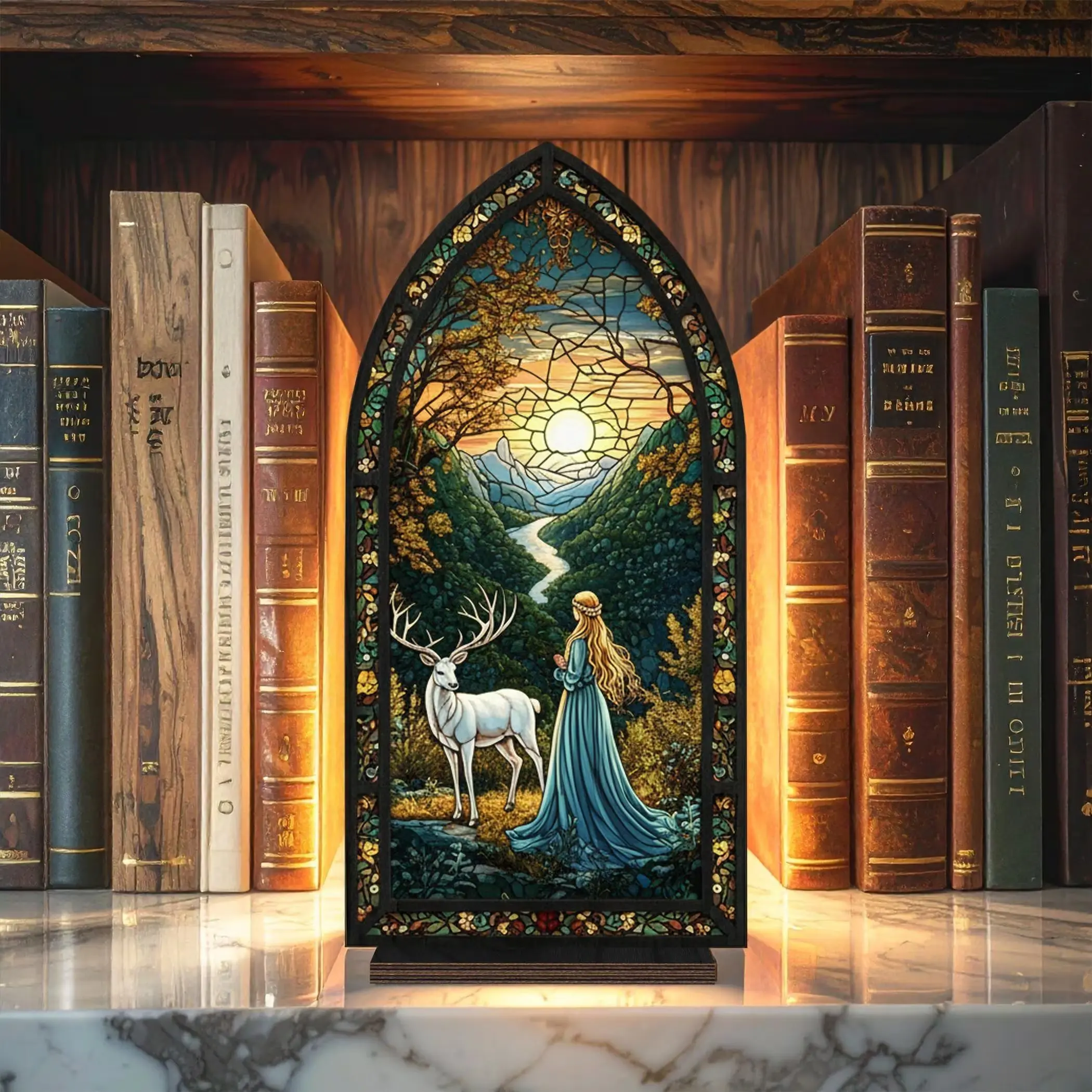 Aelin Throne of Glass Book Nook & Suncatcher Candle Holder – Fantasy Bookshelf Decor, Gift for Book Lovers (No Candle)