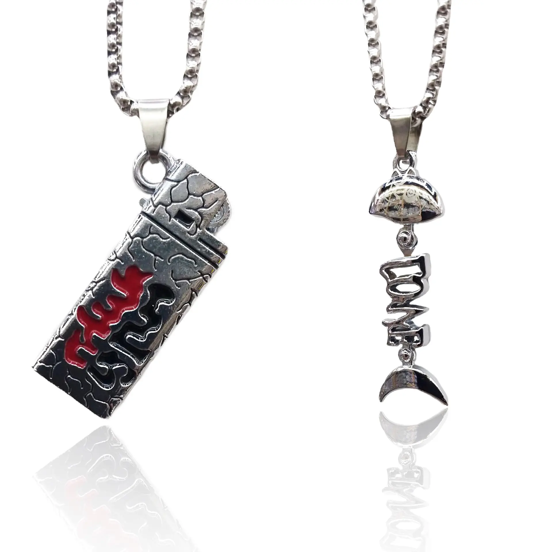 Internet Celebrity Men's Necklace European and American Cross Necklace Sweater Chain Alloy Hip Hop New Stainless Steel Necklace