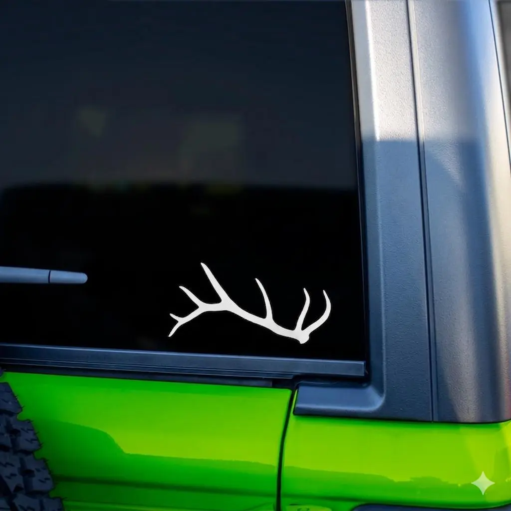 Elk Antler Decal for Cars, Tumblers, and More - Wildlife Vinyl Sticker - Outdoor Enthusiast Gift - Hunting Decal