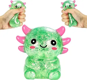 Axolotl Squishy Toy, Cute Slow Rising Fidget Toy for Stress Relief, Soft Squeeze Sensory Toy for Kids and Adults, Handheld Stress Ball for Anxiety and Focus Sitting Posture Axolotl