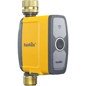 RAINPOINT WiFi Water Timer, Smart Sprinkler System Valve With APP & Voice Control, Weather-Based Automatic Rain Delay, Brass Inlet & Outlet (No WiFi Hub)