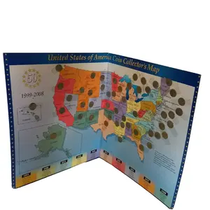 USA Coin Collector's Map - 50 Coins from 50 States 1999-2008