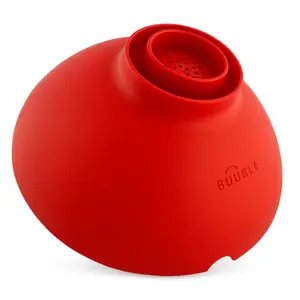 BUUBLE Ultimate Grease Drainer & Food Strainer (RED); Premium Heat Resistant Colander for Cooking Grease, Draining Ground Beef & Meats, Straining Pasta, Fruit & Veggies; Fits Pans, Cans, Jars and Dishwasher Safe Kitchen Utensil