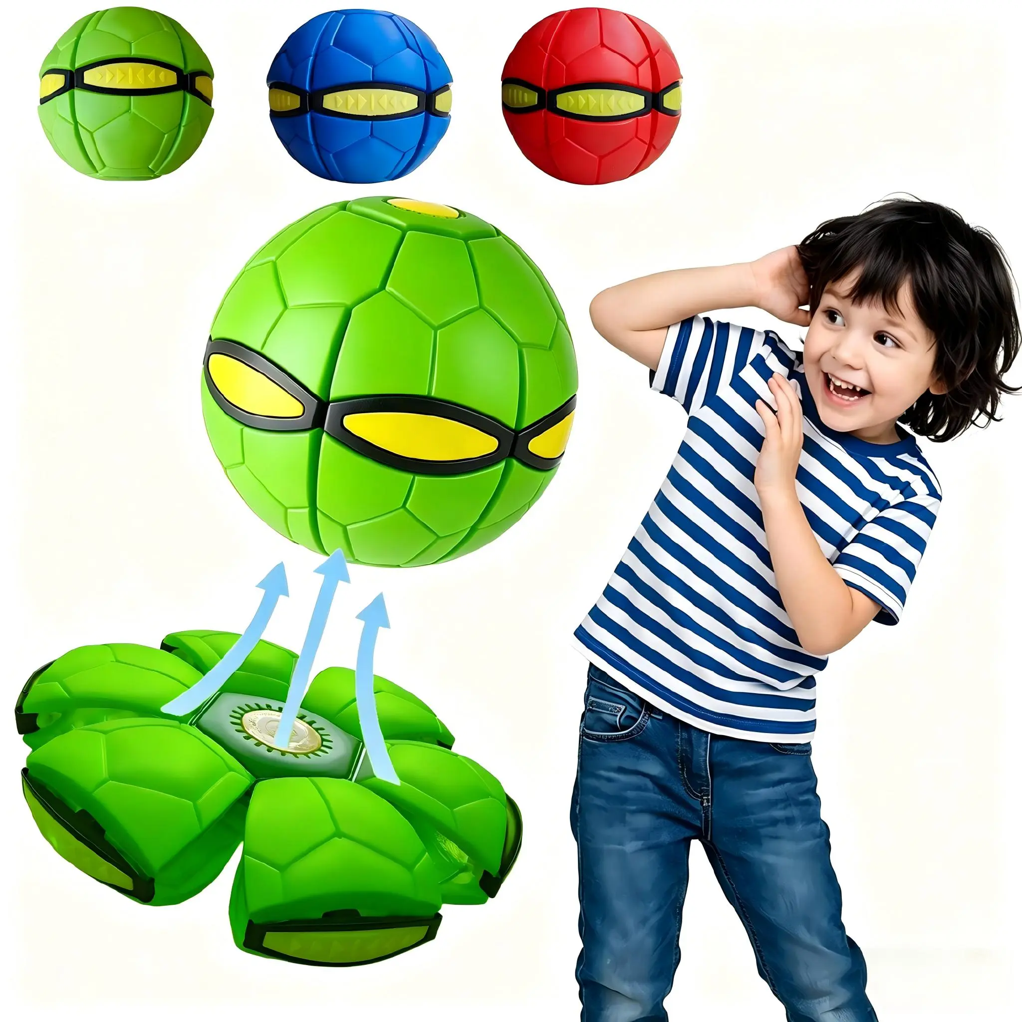 Children's Bouncing Ball,Magic Metaball,Magic Flying Saucer,Bouncy Ball,Kids Toy Ball,Parent-Child Interaction yoga ufo toddler energy burner flat outdoor sport cool gifts for bounce fun holiday