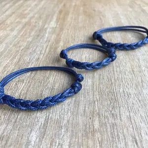 Islamorada Navy Blue Family Bracelets - Adjustable Cord Bracelets for Everyday Wear