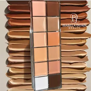 LUXE Creamy Foundation Palette - Concealer for Makeup Application in Assorted Shades