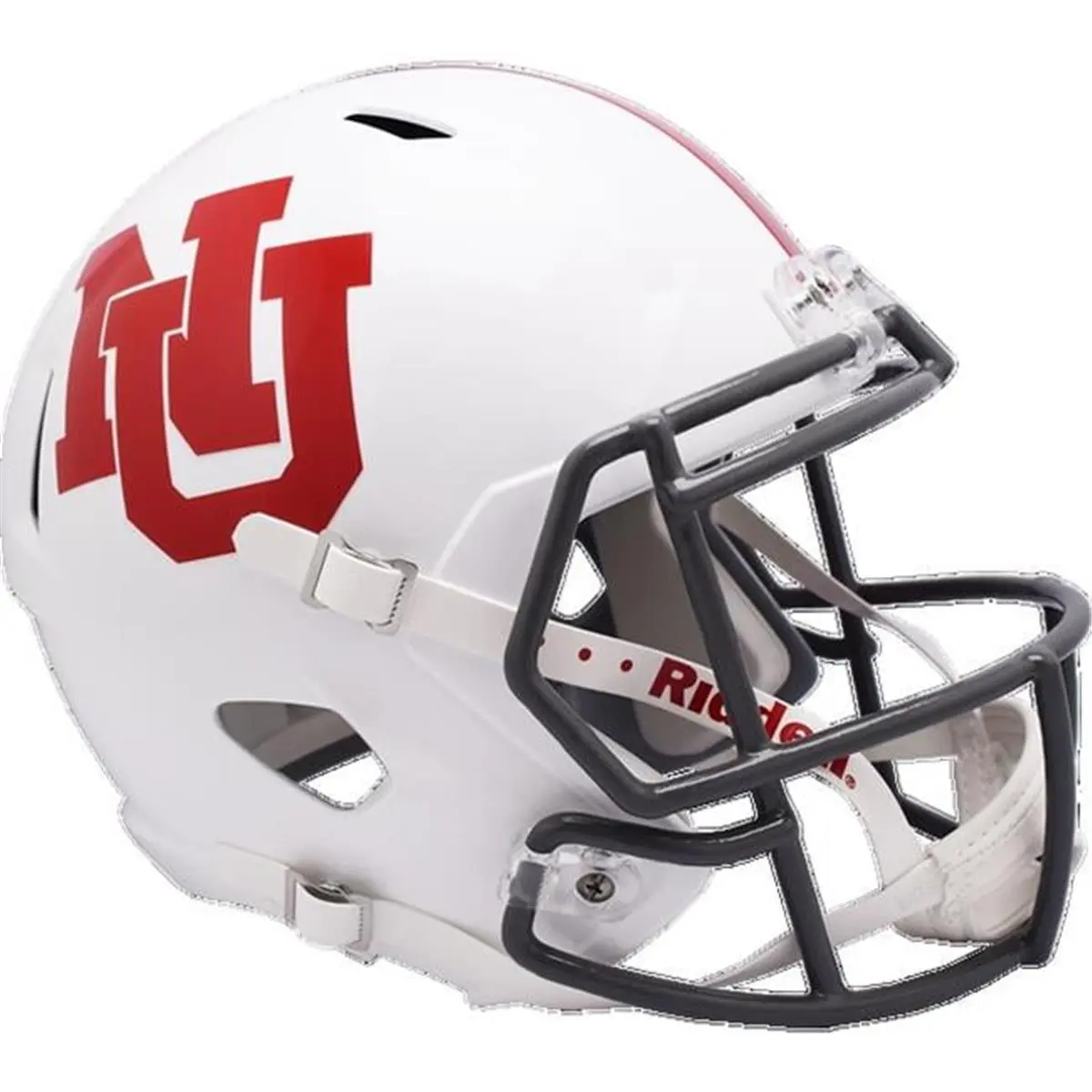 212 MAIN Nebraska Huskers 2021 Riddell Replica Mini Speed Style American Football Helmet - White, 7.5x7.5x6.5 in, Team Decals, Sports Collectible Accessory