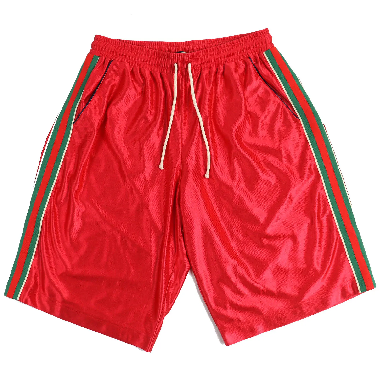 Pre-owned GUCCI Polyester Small Leather Goods Logo patch web line Shorts