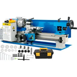 VEVOR Metal Lathe, 210x720 Mini Lathe Machine, 2500 RPM Variable Speed Change, 750W Precision Mini Lathe, Metal Working Lathe with Brushless Motor, Milling Machine for Various Metal Turning