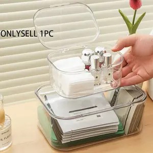 Acrylic Transparent Storage Box, Multi-Functional Organizer for Home Office Bathroom Essentials, Durable Plastic Container