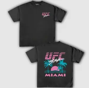 Mens Pink UFC 314 Off Shore T-shirt-Sweatshirt , MMA Fight Night Graphic Tee, Bold Fan Apparel for UFC Lovers.Full size full color,Unisex for men and women.