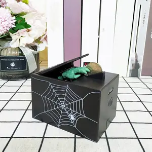 Creative And Humorous New Favorite Electric Robotic Arm Coin Grabbing Piggy Bank - Durable PVC Geometric Design for Coin Collection