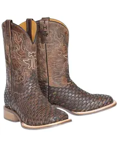 Tin Haul Men's Lacer Western Boot Broad Square Toe - 14-020-0077-0481 Br