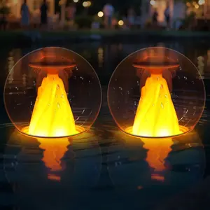 Floating Pool Lights, 2026 Solar Powered Flame Pool Lights that Float, IP68 Waterproof Solar Floating Light Up Pool Balls, Led Glow Swimming Pools Accessories for Party Pond Outdoor Decor-2PCS
