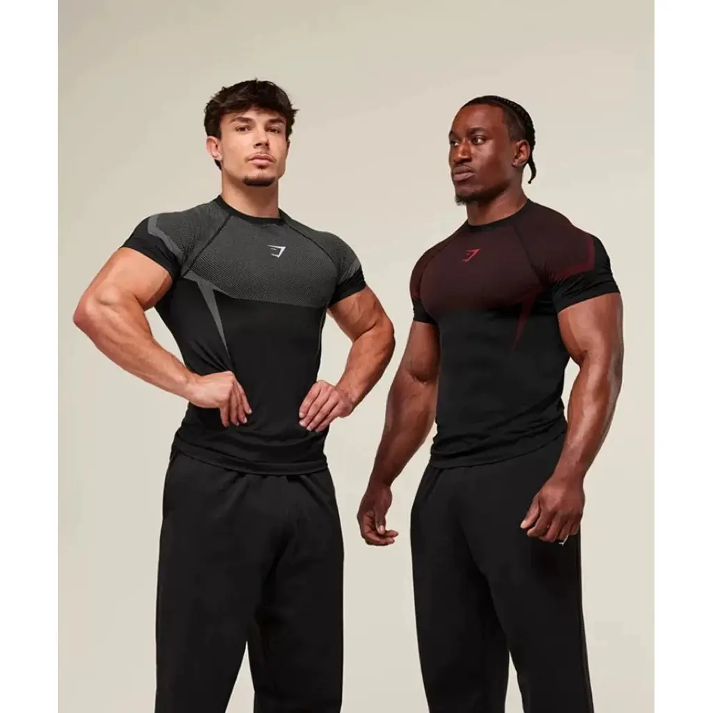 Gymshark Onyx 5.0 Seamless T-Shirt, Men’s Fitted Workout Tee, Lightweight Gym Training Shirt, Athletic Fitness Top