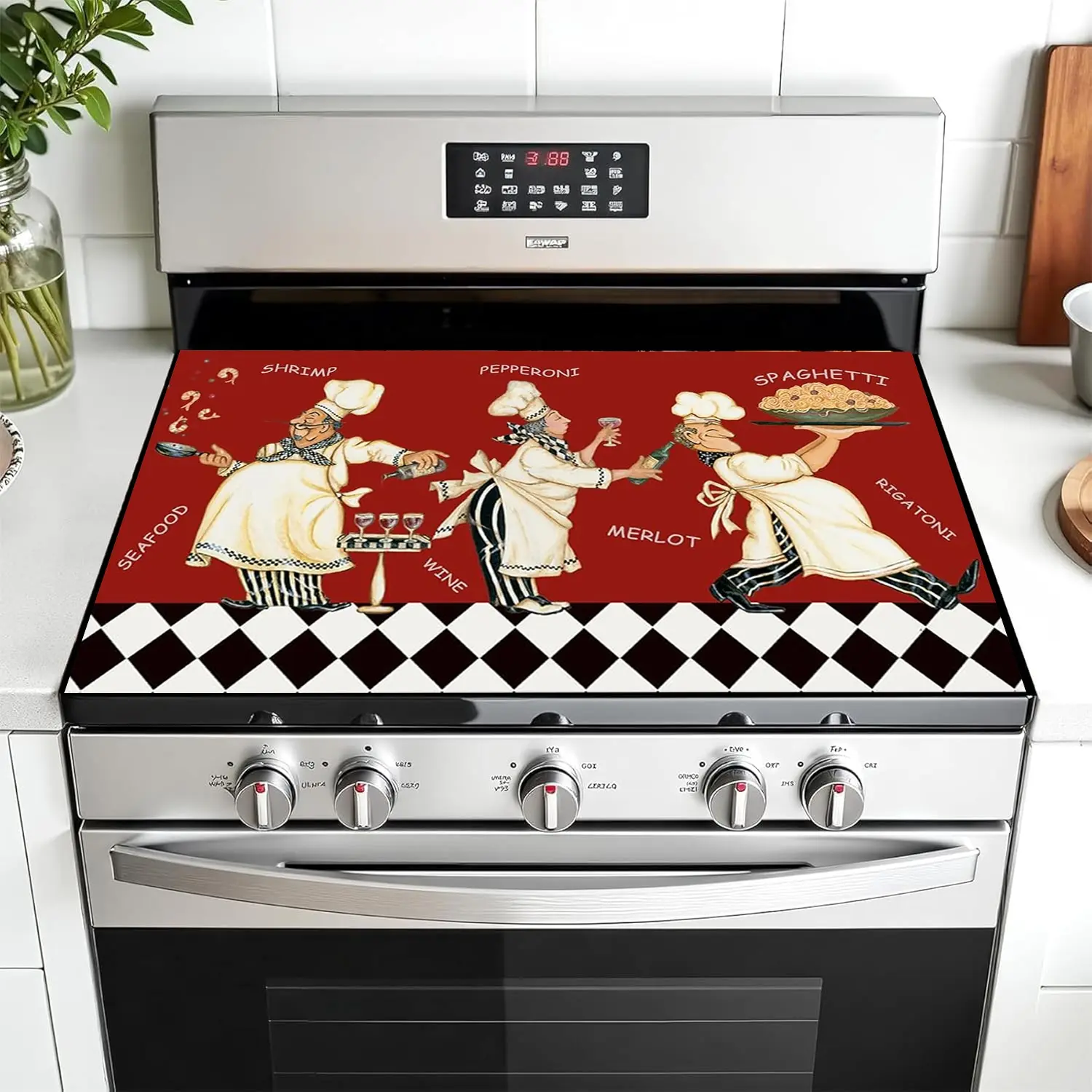 Non-Slip Rubber Oven Mat Set, Kitchen Counter Protector, Easy Clean Stove Pad, Multi-Purpose Appliance Cover, Kitchenware, Baking Accessories, Baking Essentials, Home Baking Supplies, Fits Ovens, Washers, Dryers