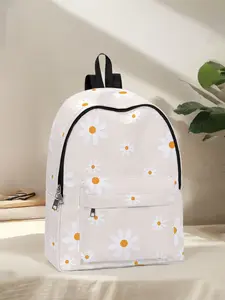 Daisy Print Backpack with Fun Design, Fashionable for Daily Use, Spacious Storage for School Travel and Work, Ideal for Back to School Season, Cute Backpack, School Backpacks, Cute Versatile Backpack, Casual Printed Backpack