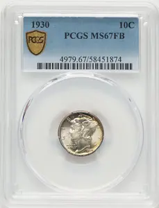 Mercury Dimes (1930 10C, FB PCGS Secure)
