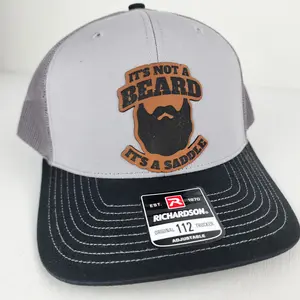 It's Not a Beard It's a Saddle Hat 2 - Leather Patch Richardson 112 Snapback Trucker Hat Multiple Colors Bearded Men