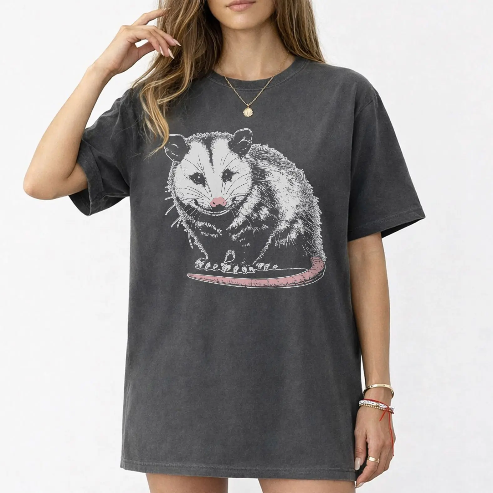 Comfort Colors Opossum Shirt, Cute Pink Nose Possum Graphic Tee, Opossum Lover Gift