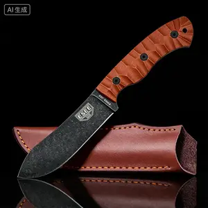 New Hot-Selling Fixed Blade Knife with Sheath D2 Steel Blade G10 Handle High-Quality Outdoor Camping Knife Hiking & Fishing High-Hardness Utility Knife Survival Gear