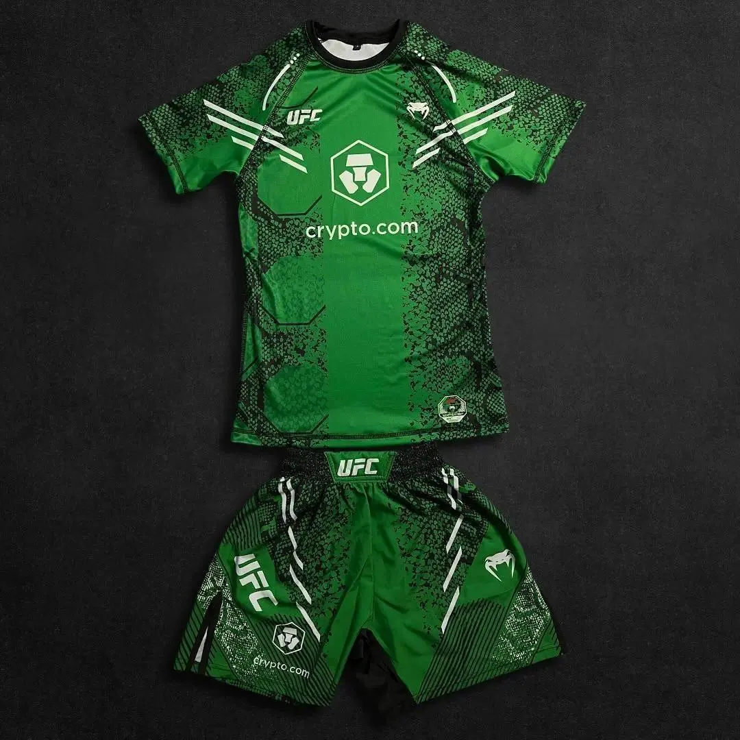 UFC New Octagonal Cage Fighting Night Men's and Children's MMA Loose Breathable Speed Drying Boxing Training Sports Set
