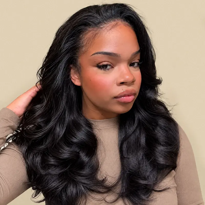 [3 In 1 Half Wig] OQ HAIR Kinky Straight Half Wig Yaki Straight Wavy Easy Wear Go Wig No Glue With Drawstring Invisible Hairline Butterfly Cut Human Hair Glueless Wigs #Sohochic