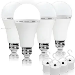 4 Pack Rechargeable Emergency Light Bulbs A19, Camping Lamp Battery Powered LED Light Bulb 6000K Daylight E26 E27 120 Volt 12W 60W Equivalent with 1200mAh for Home Power Outage Camping HurricaneVelvet Bloom15DD17CoreComet