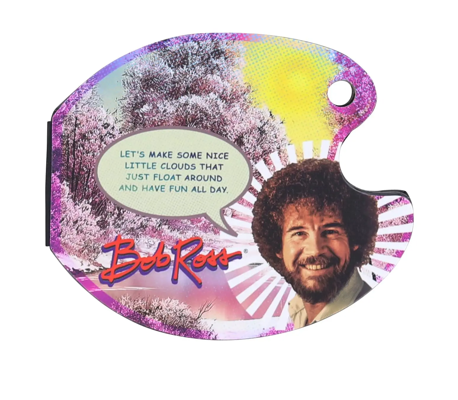 Novelty Lip Palette in Artist Palette Shape - Complete Cosmetic Kit with Multiple Colors, Primer, and Gloss for Creative Lip Art, Artistic Look, Makeup Kit, Bob Ross
