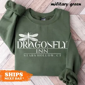 Dragonfly Inn Crewneck Sweatshirt, Bestfriend Sweater, Bff Gifts, Fall Sweatshirt, Halloween Shirt