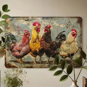 Aluminum Wall Art Vintage Farmhouse Style Indoor Outdoor Decor Aluminum Craft For Home Garage Aluminum Art Painting